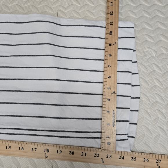 Joie Wide Leg Cropped Pants Womens Small White Black Striped Linen Lyocell Beach - Picture 8 of 8